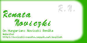 renata noviczki business card